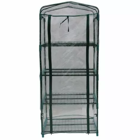 VENTE-UNIQUE.COM Mini Serre De Jardin Serre à Tomates Souple De 0,35 M² - Structure En Acier - TIGRIDIA - Vert 3 VENTE-UNIQUE.COM Mini Serre De Jardin Serre à Tomates Souple De 0,35 M² - Structure En Acier - TIGRIDIA - Vert – Image 3