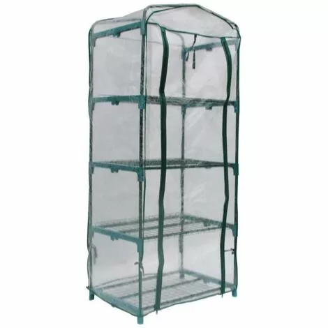 VENTE-UNIQUE.COM Mini Serre De Jardin Serre à Tomates Souple De 0,35 M² - Structure En Acier - TIGRIDIA - Vert 4 VENTE-UNIQUE.COM Mini Serre De Jardin Serre à Tomates Souple De 0,35 M² - Structure En Acier - TIGRIDIA - Vert – Image 4