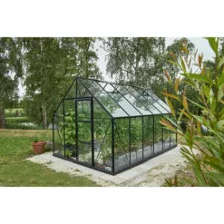 ATOUT LOISIR Serre De Jardin En Verre Trempé De 9.9m², Couleur Vert, Base Sans Base - Vert -Serre de jardin Boutique 56305357 3