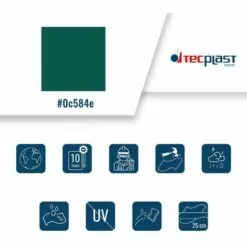 TECPLAST Bâche Tunnel Agricole 8x12 M 680TU Verte - Qualité 10 Ans - Bâche étanche Pour Tunnel De Stockage - Made In France - Verte -Serre de jardin Boutique 56364517 3