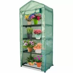 Randaco Serre De Jardin, Fleurs Ou Légumes,70 X 50 X 160CM, Couverture Vert Translucide - Vert