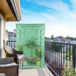 Randaco Serre De Jardin PE Film Grillagé, Pour Jardin Et Balcon (100x50x150cm) - Vert -Serre de jardin Boutique 56396149 4