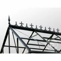 DANCOVER Orangerie/Serre 13,3m², 4,45x2,99x2,95m Avec Socle Et Crête Ornementale, Noir - Noir 8 DANCOVER Orangerie/Serre 13,3m², 4,45x2,99x2,95m Avec Socle Et Crête Ornementale, Noir - Noir -Serre de jardin Boutique 56627657 4