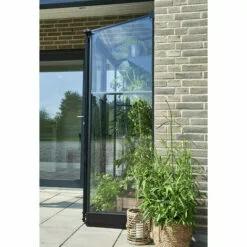 HALLS Serre Adossée Qube Lean-to En Verre Trempé 0.80m², Base Base Black - Noir -Serre de jardin Boutique 56842227 3