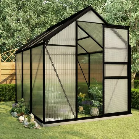 NOVA Greenhouse Avec Cadre D'aluminium Anthracite De Base Dans Différentes Tailles Serre Avec Cadre De Base Anthracite Aluminium 3,61 M² Taille : 3.61 M² 1 NOVA Greenhouse Avec Cadre D'aluminium Anthracite De Base Dans Différentes Tailles Serre Avec Cadre De Base Anthracite Aluminium 3,61 M² Taille : 3.61 M²