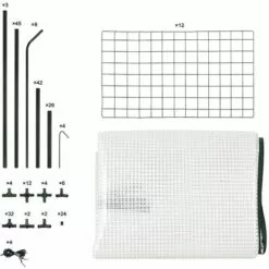 WOLTU Serre De Jardin PE. Serre Pour Légumes Avec Porte. Blanc. 143x215x195cm -Serre de jardin Boutique 57122753 4