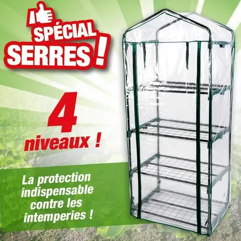 EDCO Serre De Jardin 4 Niveaux Intérieur Dimensions 69x49x160cm 1 EDCO Serre De Jardin 4 Niveaux Intérieur Dimensions 69x49x160cm