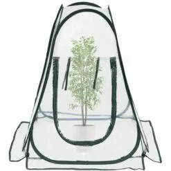 ROSIER Serres De Culture En PVC Pour Intérieur Ou Extérieur Mini Serre De Jardin, Petite Couverture Portable Pour Plantes De Jardin 70 X 70 X 80 Cm ——VEBTles