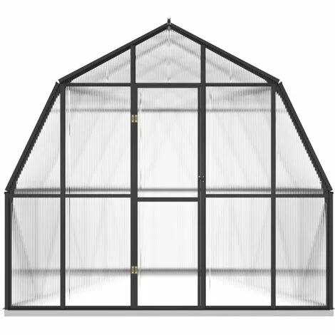 TRUE DEAL Serre Avec Cadre De Base Anthracite 9,98 M² Aluminium 3 TRUE DEAL Serre Avec Cadre De Base Anthracite 9,98 M² Aluminium – Image 3