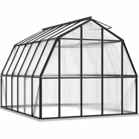 TRUE DEAL Serre Avec Cadre De Base Anthracite 9,98 M² Aluminium 4 TRUE DEAL Serre Avec Cadre De Base Anthracite 9,98 M² Aluminium – Image 4