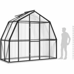 TRUE DEAL Serre Avec Cadre De Base Anthracite 3,3 M² Aluminium -Serre de jardin Boutique 57828986 3