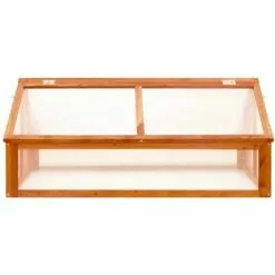 TRUE DEAL Serre Marron 114x80x50 Cm Bois De Sapin -Serre de jardin Boutique 57845331 3