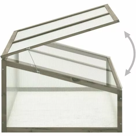 INLIFE Serre 100x65x40 Cm Bois De Sapin 4 INLIFE Serre 100x65x40 Cm Bois De Sapin – Image 4