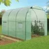 IDMARKET Serre Tunnel De Jardin 6M² Verte 4 Arceaux Gamme Maraîchère ROMA 2x3M