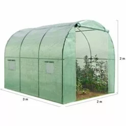 IDMARKET Serre Tunnel De Jardin 6M² Verte 4 Arceaux Gamme Maraîchère ROMA 2x3M 7 IDMARKET Serre Tunnel De Jardin 6M² Verte 4 Arceaux Gamme Maraîchère ROMA 2x3M -Serre de jardin Boutique 58257966 4