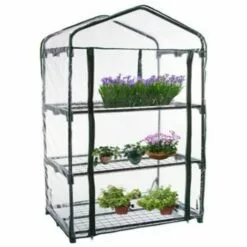 AIDUCHO Couverture De Jardin à Effet De Serre Pour Plantes De Maison à 2 Niveaux PVC étanche Mini Couverture De Jardin Anti-ultraviolets Pour La Décoration De La Maison (sans Cadre En Fer)-69*49*155