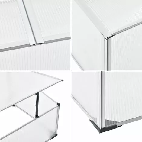 NOVA Greenhouse De Balcon / Terrasse Pour Palet 60x100x30 / 40 Cm Toit Divisé Et Ouvert 3 NOVA Greenhouse De Balcon / Terrasse Pour Palet 60x100x30 / 40 Cm Toit Divisé Et Ouvert – Image 3