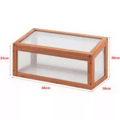 Châssis De Jardin Laarbeek Toiture Relevable En Appentis En Polycarbonate Et Pin 60 X 30 X 23-30 Cm [casa.pro] -Serre de jardin Boutique 58805543 3