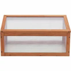 Châssis De Jardin Laarbeek Toiture Relevable En Appentis En Polycarbonate Et Pin 60 X 30 X 23-30 Cm [casa.pro] -Serre de jardin Boutique 58805543 5