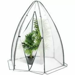 WOLTU Serre De Jardin. 160x160x180cm. Serre Bâche PE Demi-translucide. Imperméable. Résistante à La Pluie Et à La Neige