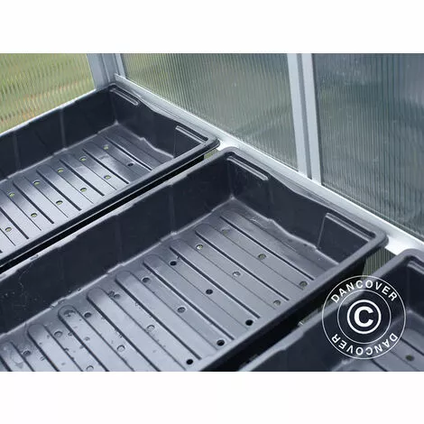 DANCOVER Mini Serre Polycarbonate 0,29m², 0,76x0,385x1,5m, Aluminium - Argenté 2 DANCOVER Mini Serre Polycarbonate 0,29m², 0,76x0,385x1,5m, Aluminium - Argenté – Image 2