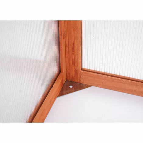 DéCOSHOP26 Mini Serre Réglable En Continu 108x57x54cm Marron - Marron 2 DéCOSHOP26 Mini Serre Réglable En Continu 108x57x54cm Marron - Marron – Image 2