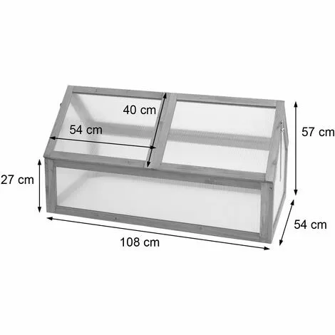 DéCOSHOP26 Mini Serre Réglable En Continu 108x57x54cm Marron - Marron 3 DéCOSHOP26 Mini Serre Réglable En Continu 108x57x54cm Marron - Marron – Image 3