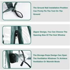 Ensoleillé Betterlifefg-mini Pop Up Serre, Serre De Jardin De Balcon, Mini Tente De Serre, Serres Intérieures Ou Extérieures En Pvc, Abri De Tente De Fleur F 5 Ensoleillé Betterlifefg-mini Pop Up Serre, Serre De Jardin De Balcon, Mini Tente De Serre, Serres Intérieures Ou Extérieures En Pvc, Abri De Tente De Fleur F -Serre de jardin Boutique 60463232 3