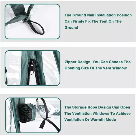 Ensoleillé Betterlifefg-mini Pop Up Serre, Serre De Jardin De Balcon, Mini Tente De Serre, Serres Intérieures Ou Extérieures En Pvc, Abri De Tente De Fleur F 3 Ensoleillé Betterlifefg-mini Pop Up Serre, Serre De Jardin De Balcon, Mini Tente De Serre, Serres Intérieures Ou Extérieures En Pvc, Abri De Tente De Fleur F – Image 3