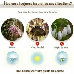 RELAX4LIFE Serre De Jardin Solide En PE Vert Avec Étagères En Maille De Fer Et Bâche Pour Serre Imperméable, Facile à Assembler, 143 X 73 X 195 Cm(143x73x195cm, Vert) -Serre de jardin Boutique 60464617 4