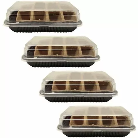 PREMIER 4pcs Plateau De Démarrage De Semences Biodégradable Jardin Plateau De Semis Plante Culture Pépinière Boîte De Germination De Pépinière 1 PREMIER 4pcs Plateau De Démarrage De Semences Biodégradable Jardin Plateau De Semis Plante Culture Pépinière Boîte De Germination De Pépinière