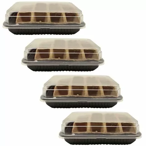 PREMIER 4pcs Plateau De Démarrage De Semences Biodégradable Jardin Plateau De Semis Plante Culture Pépinière Boîte De Germination De Pépinière 2 PREMIER 4pcs Plateau De Démarrage De Semences Biodégradable Jardin Plateau De Semis Plante Culture Pépinière Boîte De Germination De Pépinière – Image 2