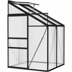 INLIFE Serre Anthracite Aluminium 2,59 M³ -Serre de jardin Boutique 60598998 3