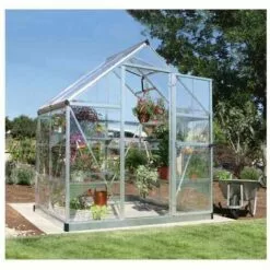 CANOPIA Serre De Jardin En Polycarbonate Harmony 2,33 M², Couleur Argent, Ancrage Au Sol Oui - Argent