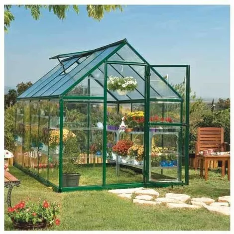CANOPIA Serre De Jardin En Polycarbonate Hybrid 5,66 M², Couleur Argent, Ancrage Au Sol Oui - Argent 1 CANOPIA Serre De Jardin En Polycarbonate Hybrid 5,66 M², Couleur Argent, Ancrage Au Sol Oui - Argent