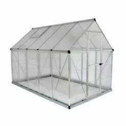 CANOPIA Serre De Jardin En Polycarbonate Hybrid 5,66 M², Couleur Argent, Ancrage Au Sol Oui - Argent 8 CANOPIA Serre De Jardin En Polycarbonate Hybrid 5,66 M², Couleur Argent, Ancrage Au Sol Oui - Argent -Serre de jardin Boutique 6109582 4
