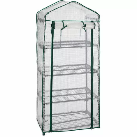 Relaxdays Serre De Balcon, Métal & Bâche En PE, Avec Portes Et Filet, H X L X P : 159 X 70 X 49 cm, Vert/blanc 1 Relaxdays Serre De Balcon, Métal & Bâche En PE, Avec Portes Et Filet, H X L X P : 159 X 70 X 49 cm, Vert/blanc