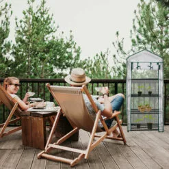 Relaxdays Serre De Balcon, Métal & Bâche En PE, Avec Portes Et Filet, H X L X P : 159 X 70 X 49 cm, Vert/blanc 7 Relaxdays Serre De Balcon, Métal & Bâche En PE, Avec Portes Et Filet, H X L X P : 159 X 70 X 49 cm, Vert/blanc -Serre de jardin Boutique 61314097 3