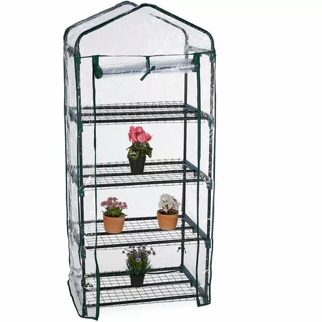 Relaxdays Serre De Balcon, Métal Et PVC, Taille Compacte, Avec Bâche, H X L X P : 159 X 69 X 49 cm, Verte/transparente 1 Relaxdays Serre De Balcon, Métal Et PVC, Taille Compacte, Avec Bâche, H X L X P : 159 X 69 X 49 cm, Verte/transparente
