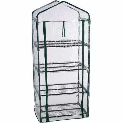 Relaxdays Serre De Balcon, Métal Et PVC, Taille Compacte, Avec Bâche, H X L X P : 159 X 69 X 49 cm, Verte/transparente 2 Relaxdays Serre De Balcon, Métal Et PVC, Taille Compacte, Avec Bâche, H X L X P : 159 X 69 X 49 cm, Verte/transparente – Image 2