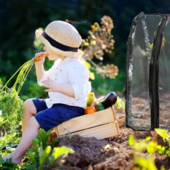 Relaxdays Serre De Jardin, Tunnel Plantations, H X L X P : 50 X 130 X 60 Cm, Tunnel Avec Porte, PVC, Transparent/noir -Serre de jardin Boutique 61347057 4