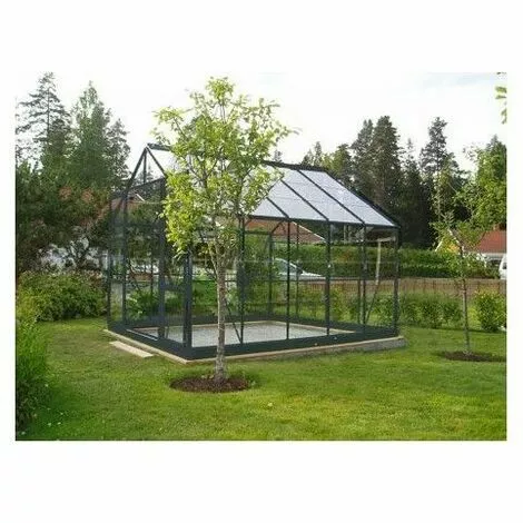 CHALET & JARDIN Serre De Jardin En Verre Trempé SEKURIT 4 Mm + Base - 8,9 M² 2 CHALET & JARDIN Serre De Jardin En Verre Trempé SEKURIT 4 Mm + Base - 8,9 M² – Image 2