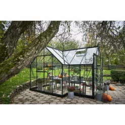 HALLS Serre De Jardin Garden Room Verre Trempé 12.90m², Couleur Noir, Base Sans Base - Noir -Serre de jardin Boutique 63225532 3