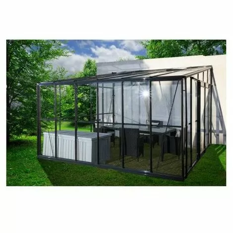CHALET & JARDIN Serre En Verre Trempé 4 Mm JARDIN D'HIVER + Base - 11,5 M² 2 CHALET & JARDIN Serre En Verre Trempé 4 Mm JARDIN D'HIVER + Base - 11,5 M² – Image 2
