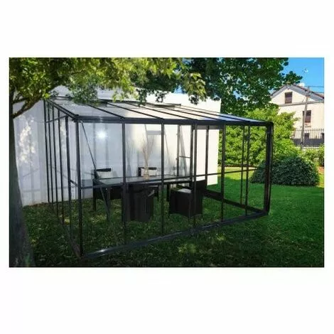 CHALET & JARDIN Serre En Verre Trempé 4 Mm JARDIN D'HIVER + Base - 11,5 M² 4 CHALET & JARDIN Serre En Verre Trempé 4 Mm JARDIN D'HIVER + Base - 11,5 M² – Image 4