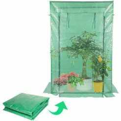 EINFEBEN Serre De Jardin PE Film Grillagé, Pour Jardin Et Balcon (100x50x150cm) - Vert -Serre de jardin Boutique 63580230 3