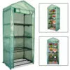 EINFEBEN Serre De Jardin Balcon Terrasse Serre Pour Tomates Acier PVC Imperméable Anti-UV Transparent 70*50*160CM Vert - Vert