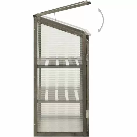 SUPERMARKET Serre 60x45x100 Cm Bois De Sapin SUHB-314849 4 SUPERMARKET Serre 60x45x100 Cm Bois De Sapin SUHB-314849 – Image 4