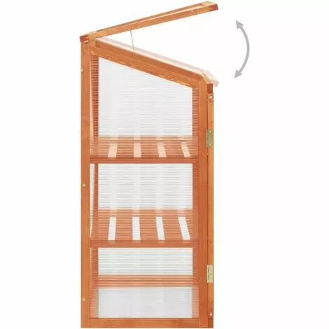 SUPERMARKET Serre 60x45x100 Cm Bois De Sapin SUHB-314848 4 SUPERMARKET Serre 60x45x100 Cm Bois De Sapin SUHB-314848 – Image 4