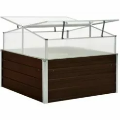 SUPERMARKET Serre Marron 100 X 100 X 85 Cm Acier Galvanisé -Serre de jardin Boutique 63679206 4